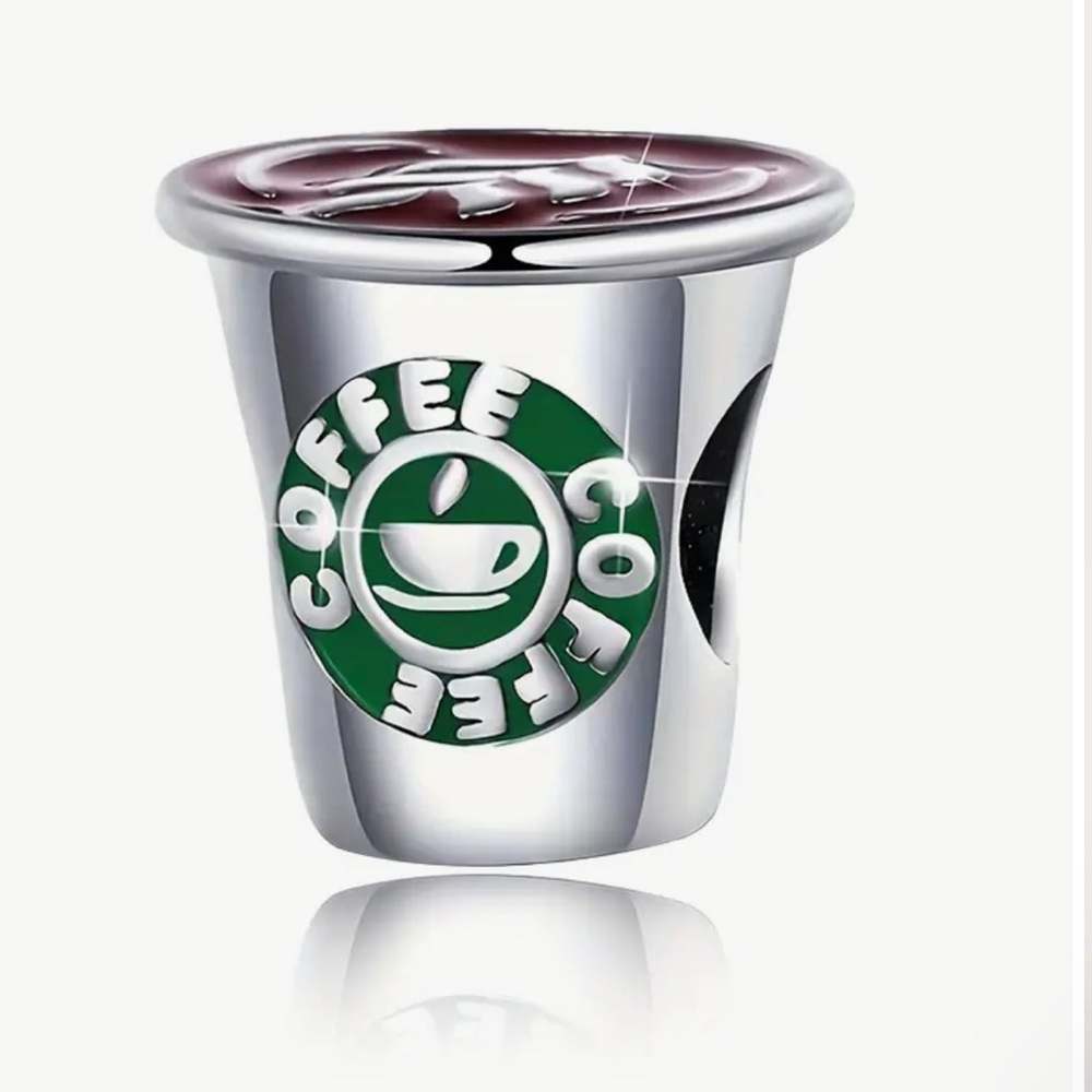 New Sterling Coffee Cup Charm